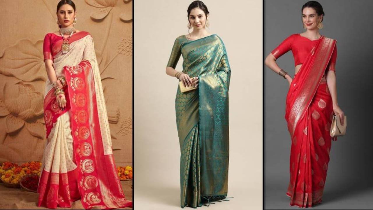 Festive Wear Saree : त्योहारों में पहनने के लिए बेस्ट है ये खूबसूरत डिजाइन वाली साड़ियां , देखें कलेक्शन