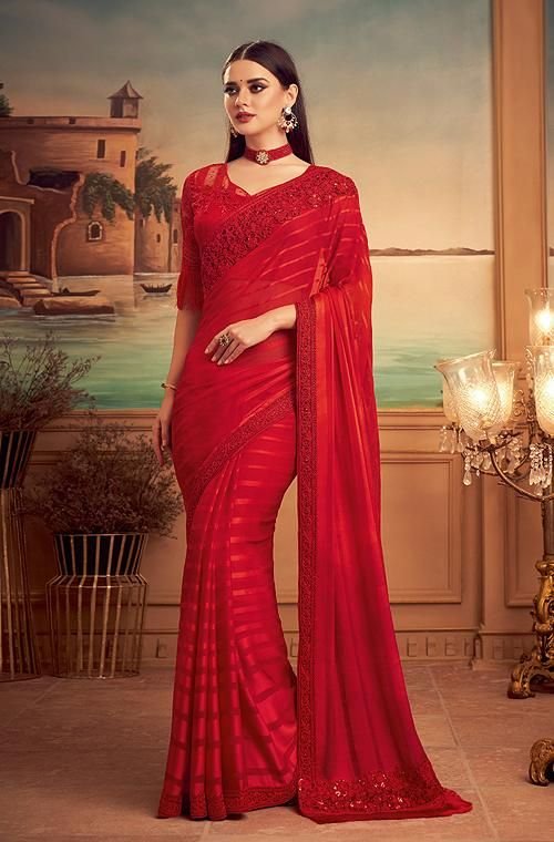 Red Saree Design : शादी में पहनकर जाने के लिए बेस्ट है ये रेड कलर की साड़ियाँ, देखे डिज़ाइन