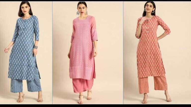 Women Kurta with Palazzos : कॉलेज और ऑफिस गोइंग लड़कियों के लिए बेस्ट है ये कुर्ती और पलाजों, देखें डिजाइन