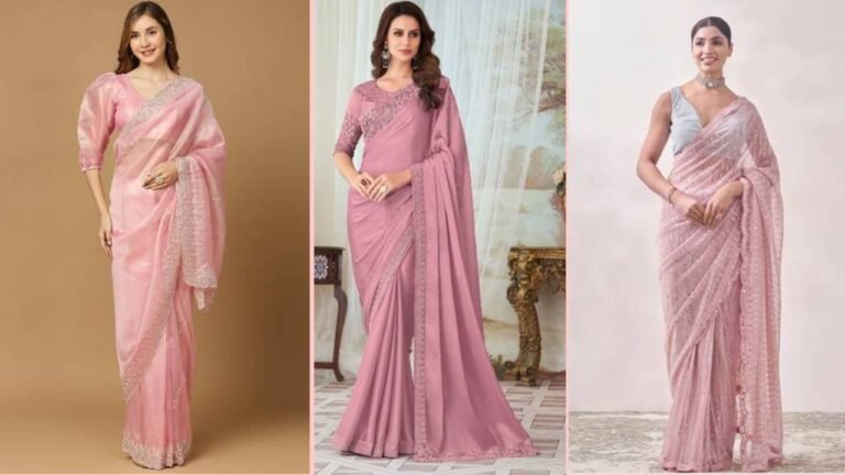 Pink Party Wear Saree : इन खूबसूरत पिंक साड़ियों की हो जाएंगी दीवानी, देखें डिजाइन