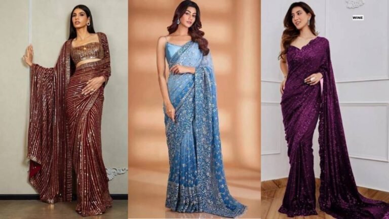 Party Wear Saree Design : ग्लैमरस और बोल्ड लुक पाने के लिए ट्राई करें ये फैंसी साड़ियां