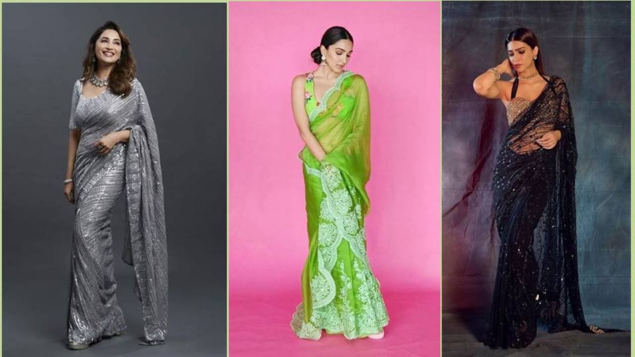 Celebrity Saree Looks : फैंसी साड़ियों में ग्लैमरस और गॉर्जियस नजर आई ये बॉलीवुड अभिनेत्रियां