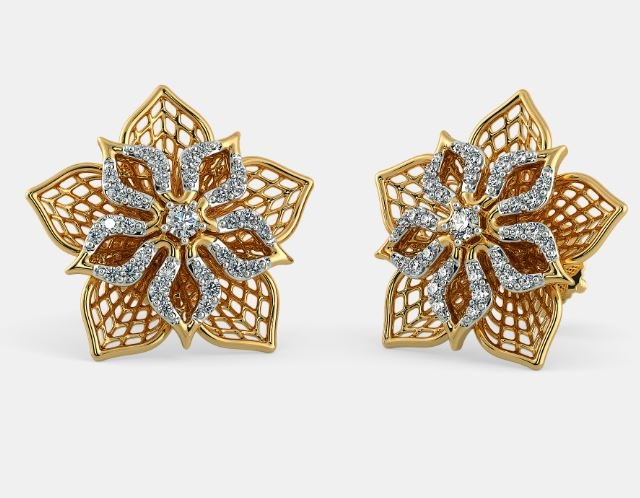 Gold Floral Stud Earrings : देखें डेली वियर के लिए टॉप 3 फ्लोरल स्टड इयररिंग्स डिजाइन 