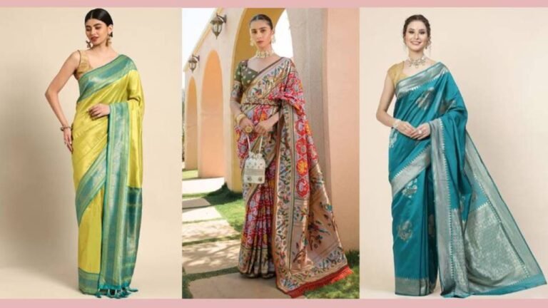 Zari Silk Saree : आकर्षक लुक पाने के लिए पहने ये खूबसूरत जरी सिल्क साड़ियां